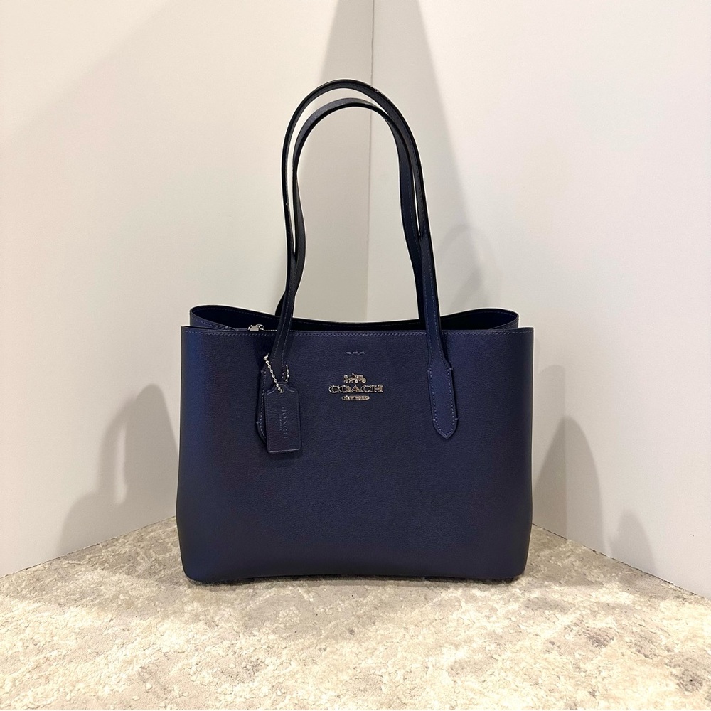 Coach Midnight Blue Leather Tote